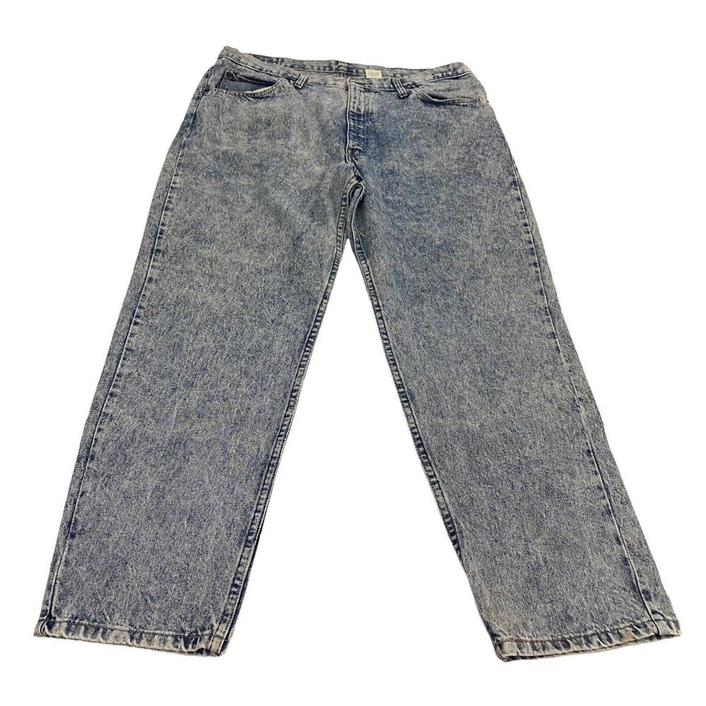 Vintage Brittania 90’s Acid Wash Mens Denim Jeans size 40 X 30 Loose Straight